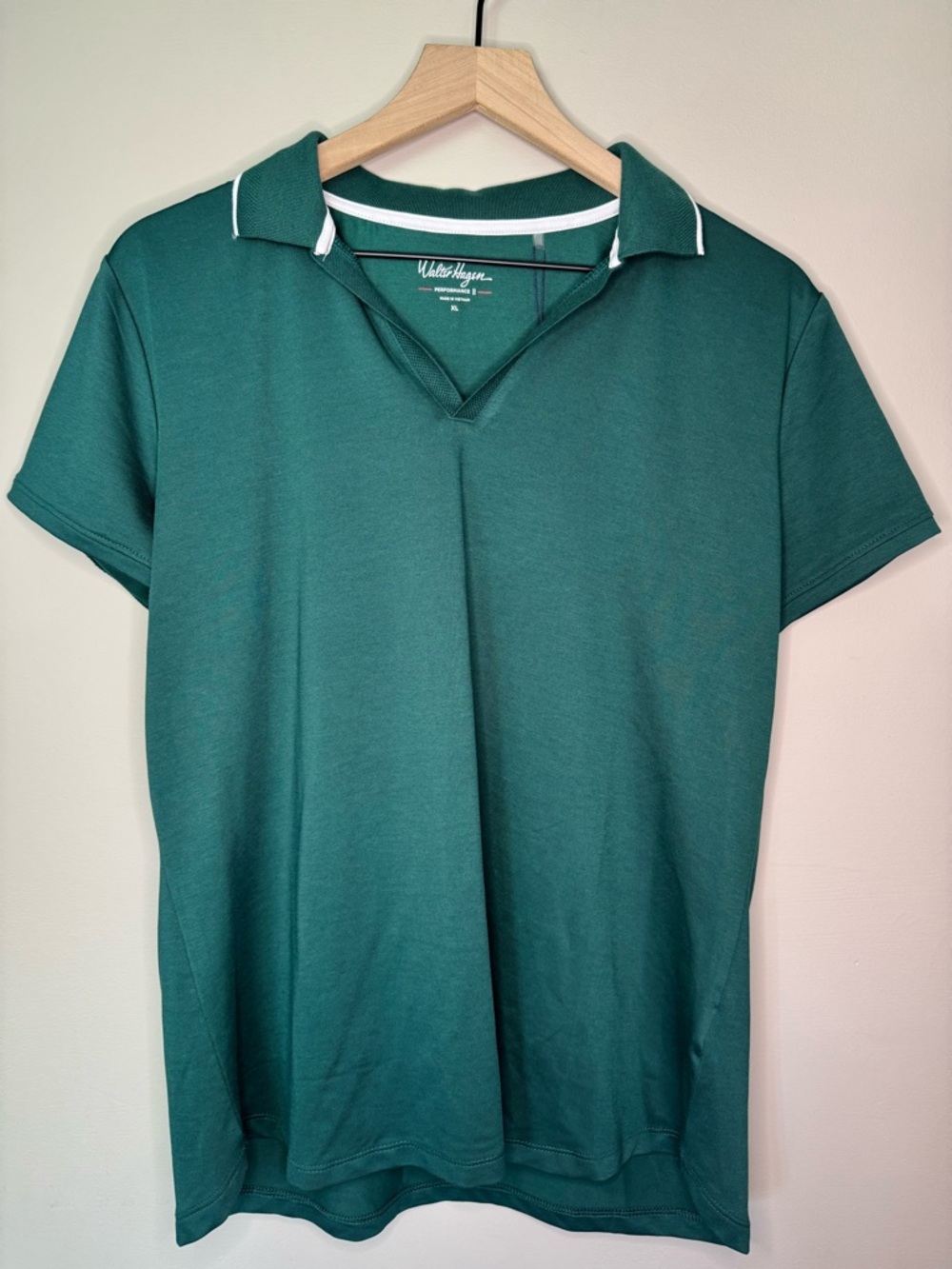 Walter Hagen Green Polo with White Piping